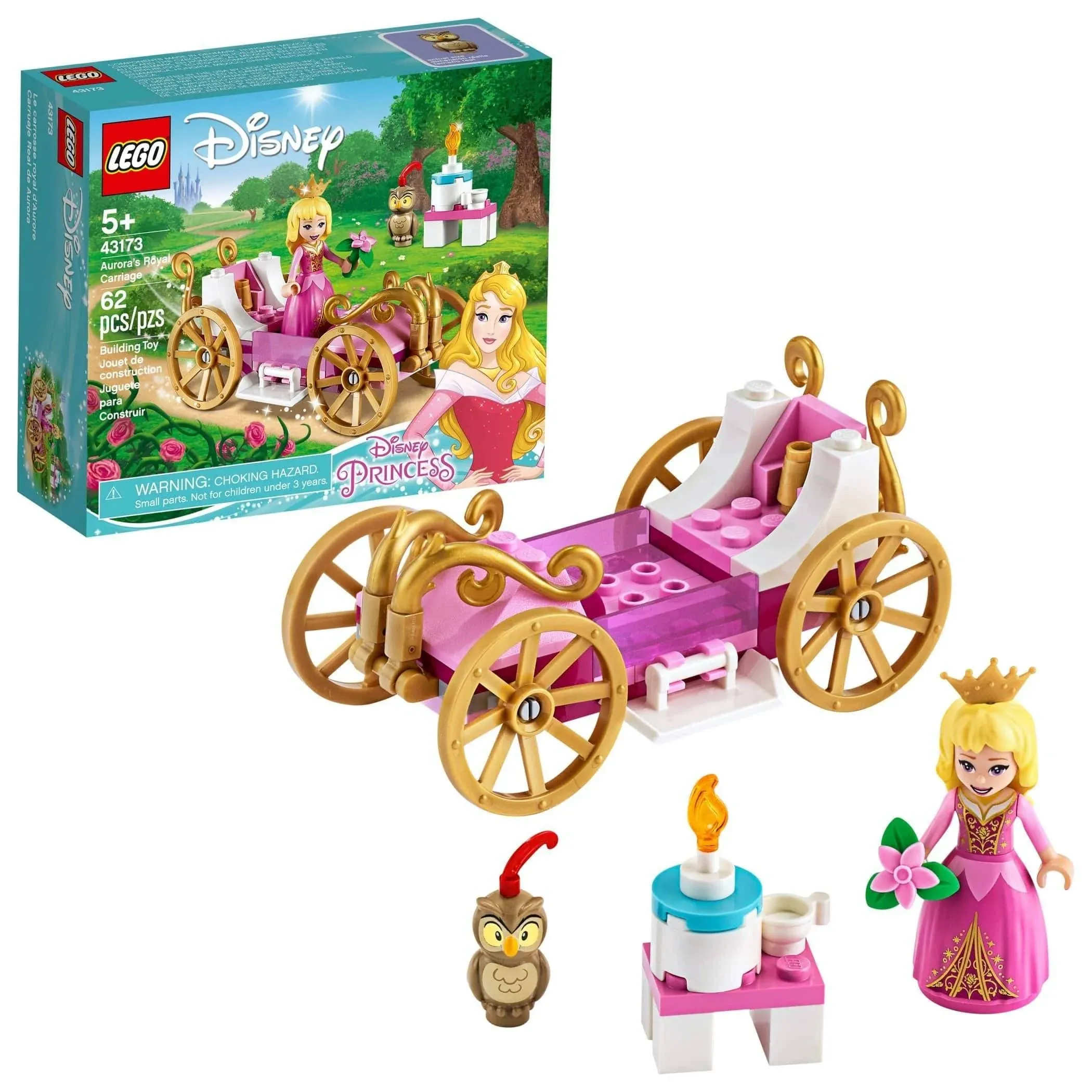 LEGO Disney Princess Aurora’s Royal Carriage 43173 Building Kit 62pcs New 2020 