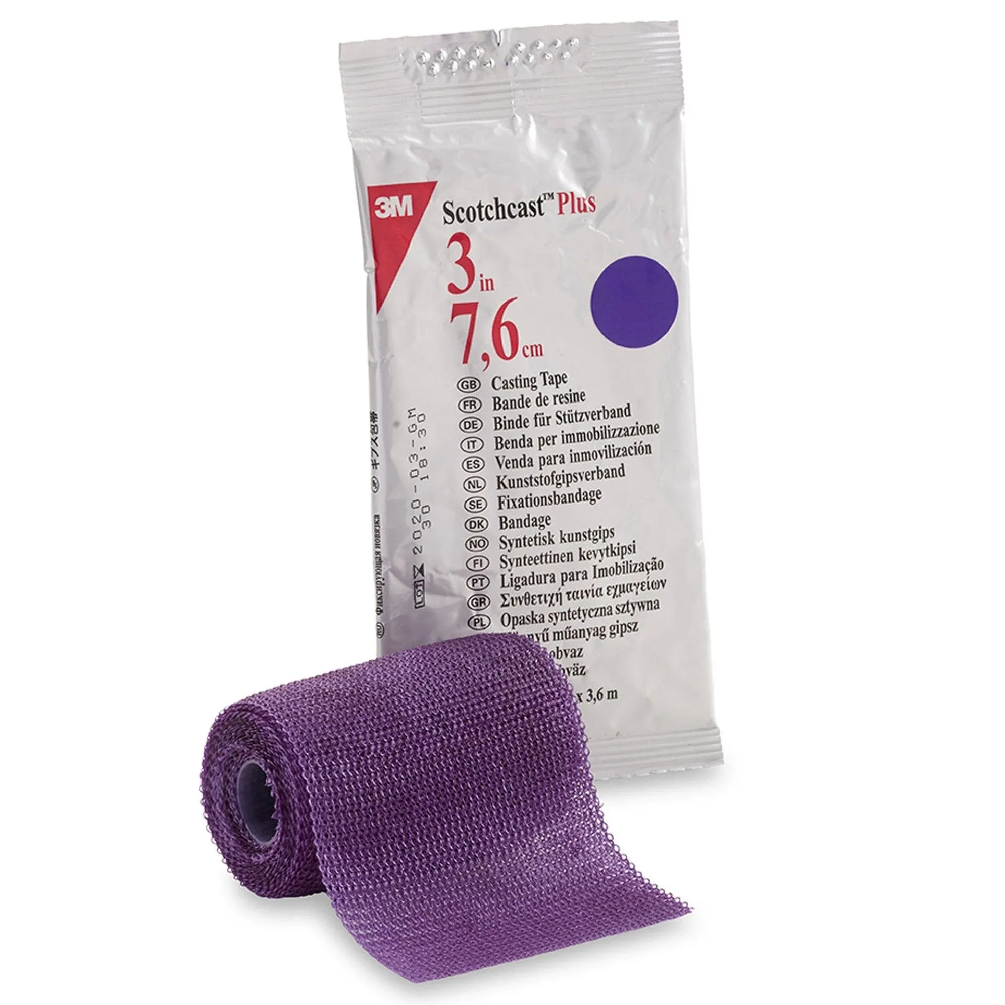 3M Scotchcast Plus Purple Cast Tape, 3 inch x 12 Foot