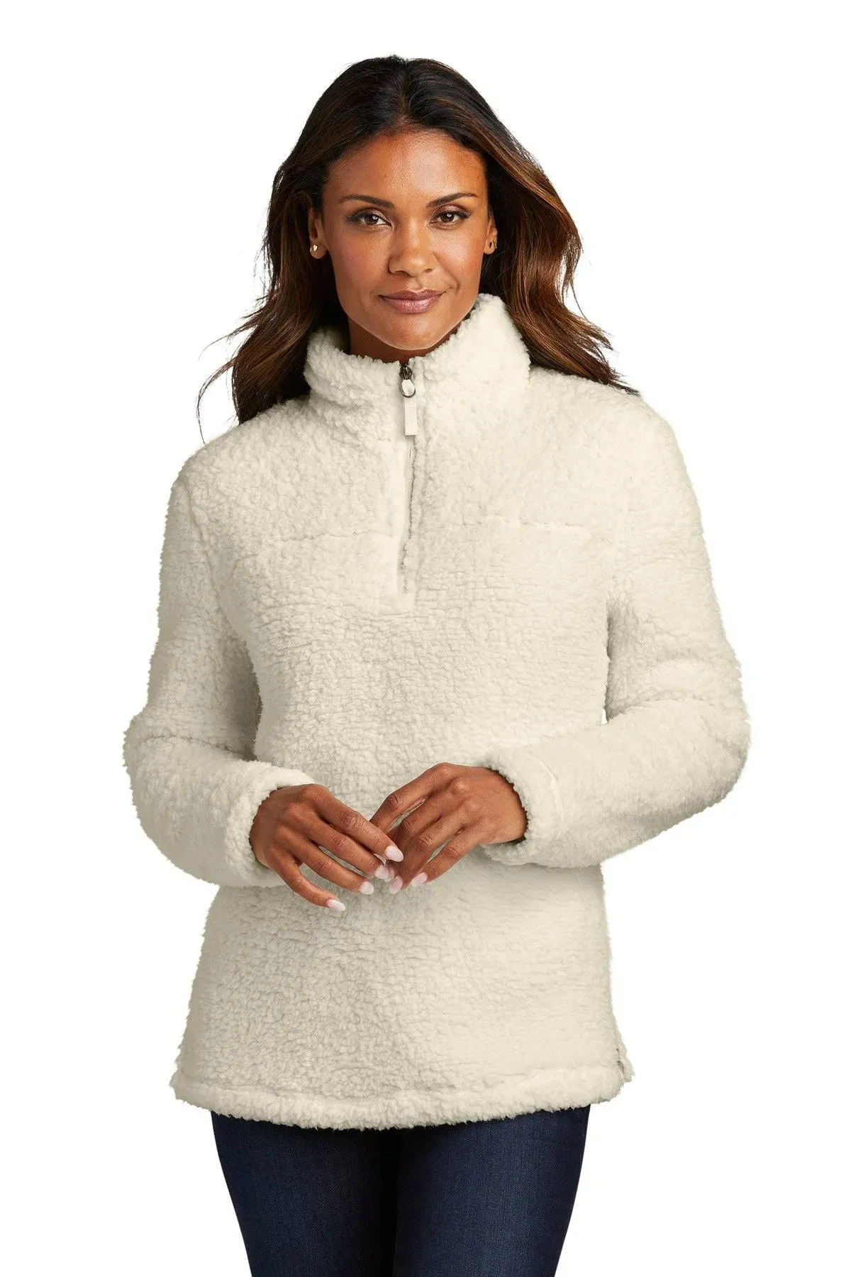 Port Authority Ladies Cozy 1/4-Zip Fleece - L130 - Marshmallow, S