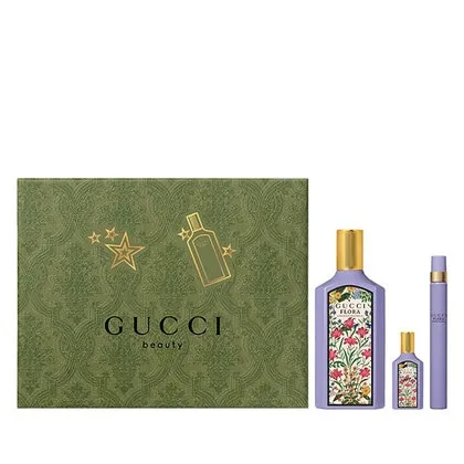 Gucci Flora Gorgeous Magnolia Eau de Parfum Spray 100ml Set 3 Pieces on OnBuy