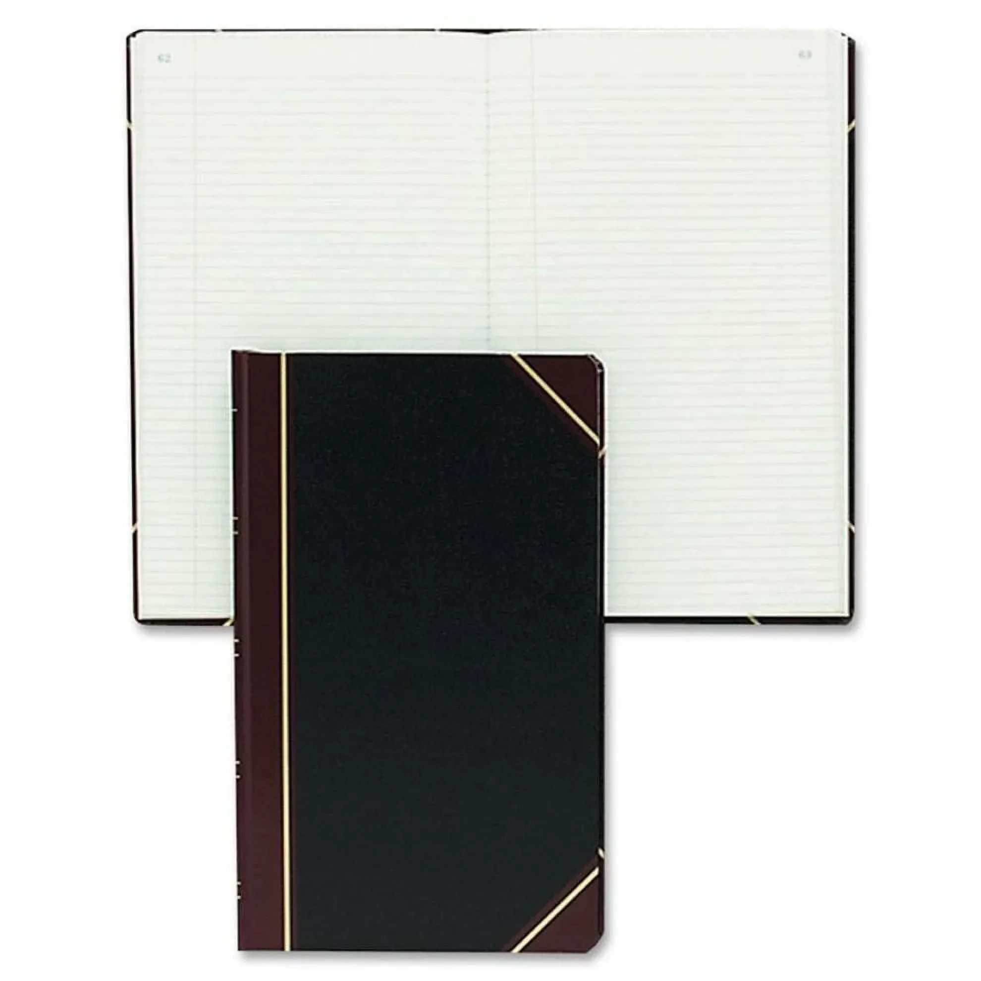 National Texthide Record Book Black/Burgundy 300 Green Pages 14