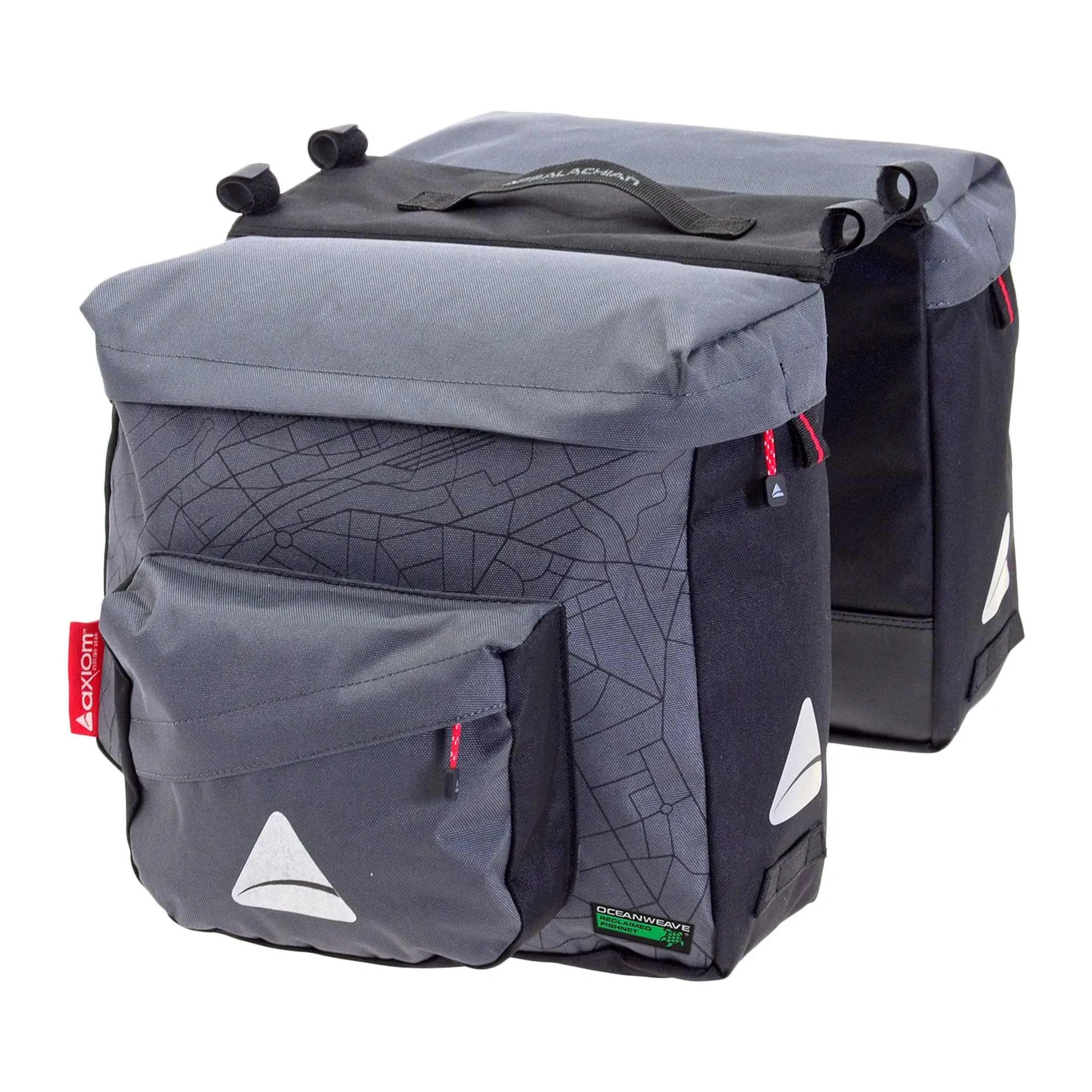 Axiom Seymour Oceanweave P25 Panniers: Gray/Black