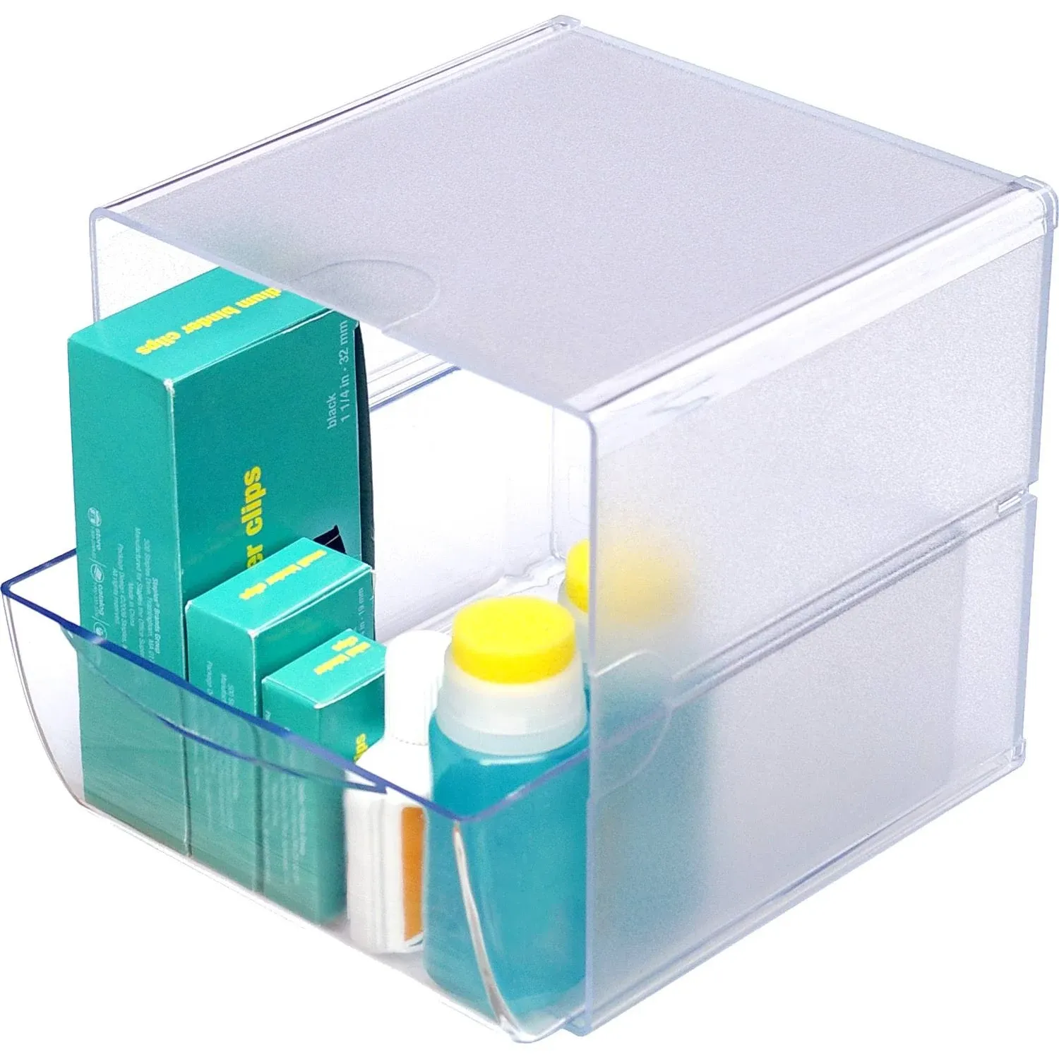 Deflecto Stackable Cube Organizer