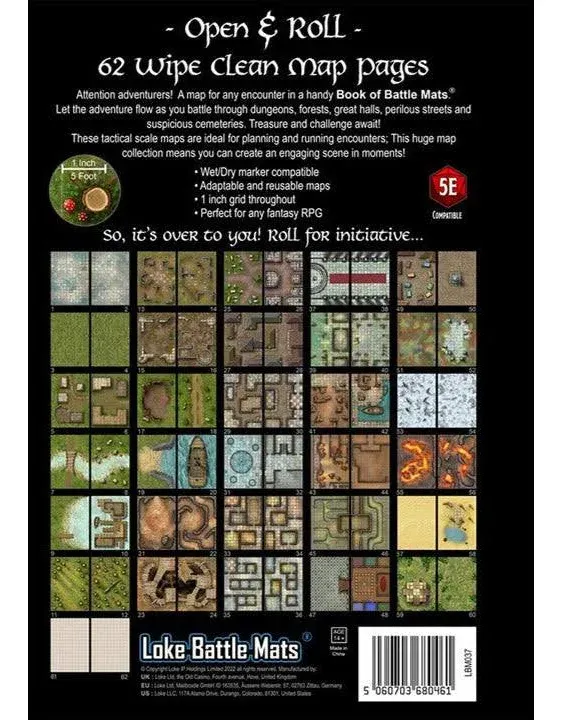 LBM037 Loke Battle Mats Battle Mats: Giant Book of Battle Mats Revised