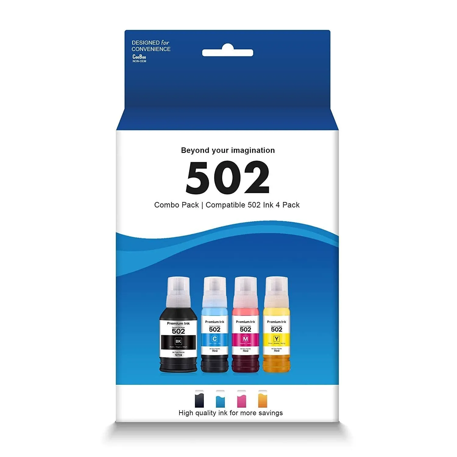 502 High Capacity Compatible Refill Ink Bottle Replacement for Epson 502 Ink ...