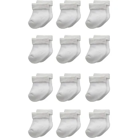 Gerber Baby 12-Pack Wiggle Proof Terry Socks