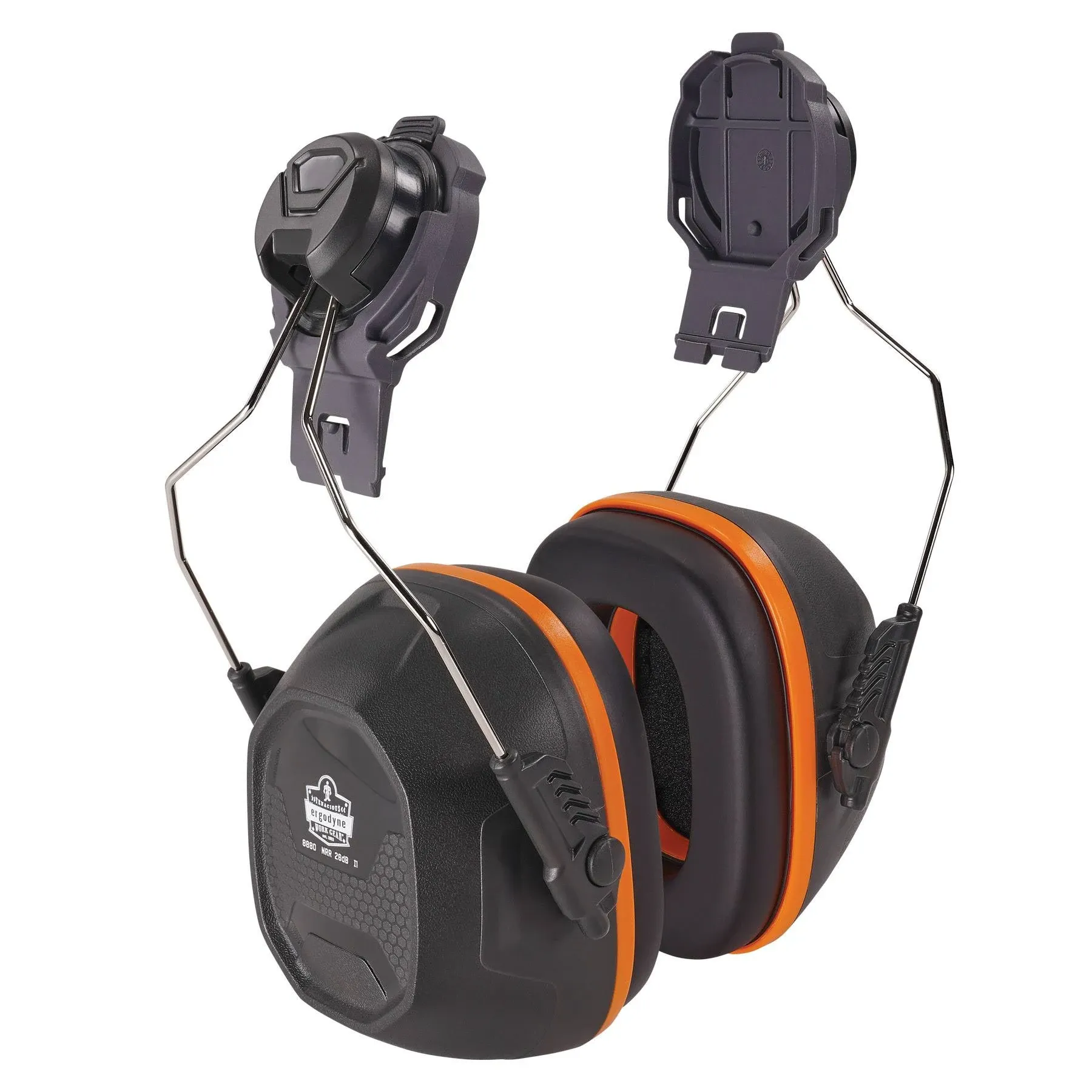 Ergodyne Skullerz 8880 Hard Hat Mounted Earmuffs, NRR26dB,Black