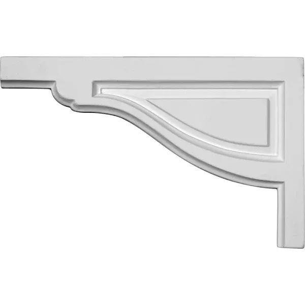 Ekena Millwork SB11X07TR-L-CASE-6 Large Traditional, Left (6-Pack) Stair Brackets, 11 3/4"W x 7 3/8"H x 1/2"D, Primed