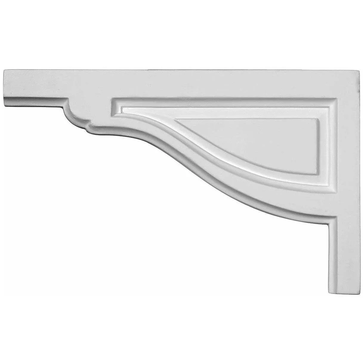 Ekena Millwork SB11X07TR-L Large Traditional, Left Stair Brackets, 11 3/4"W x 7 3/8"H x 1/2"D, Primed