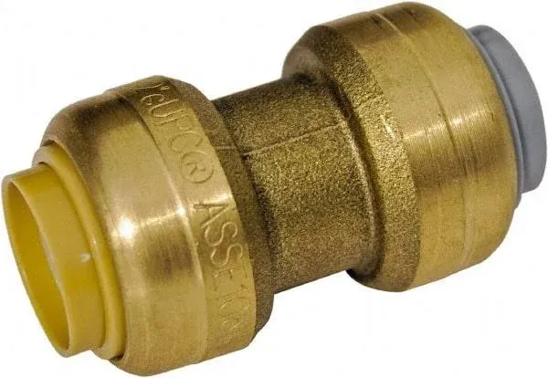 SharkBite 1/2 Inch Polybutylene Transition Coupling, Push to Connect Brass Plumbing Fitting, PEX Pipe, Copper, CPVC, PE-RT, HDPE, U4008LFA