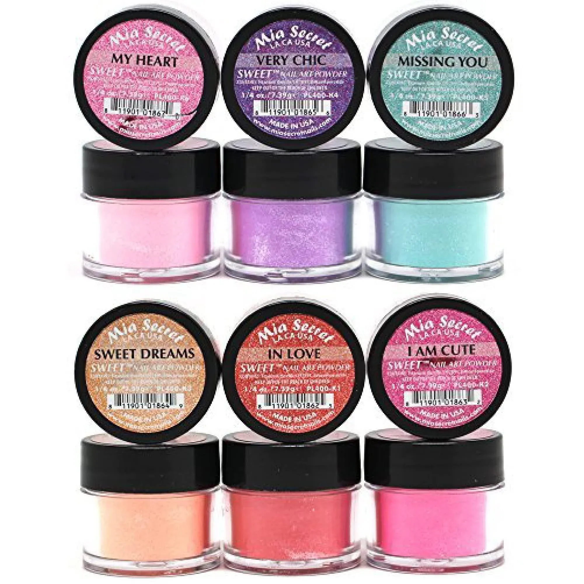 Mia Secret Sweet Nail Acrylic Powder Collection Set of 6