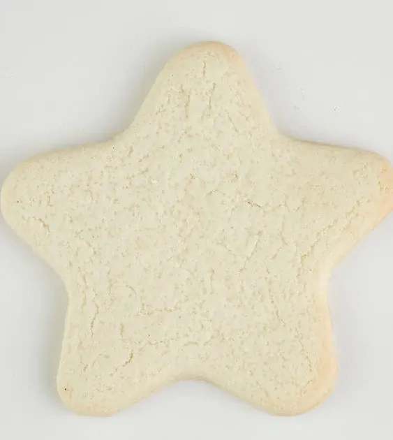 50-Pack Nut-Free Uniced Star Shaped Smiley Cookie Sugar Cookies