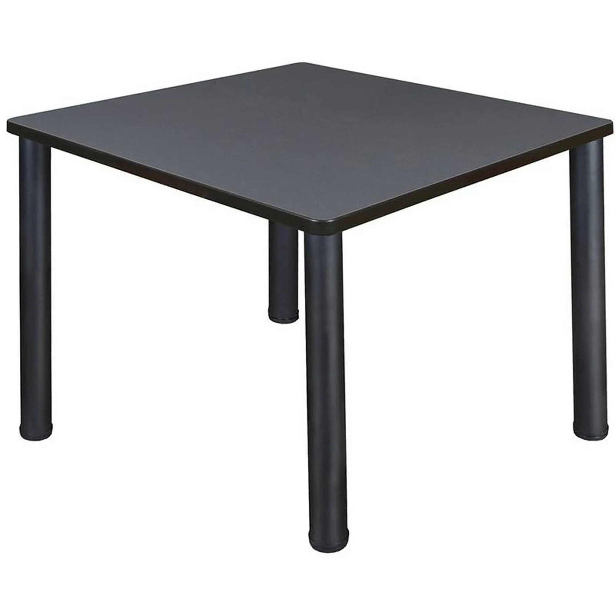 Kee 42" Square Breakroom Table- Grey/ Black