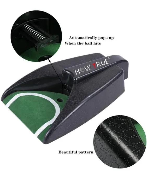 HOW TRUE Golf Putting Cup Golf Ball Return Putting Machine for Indoor r Golf 