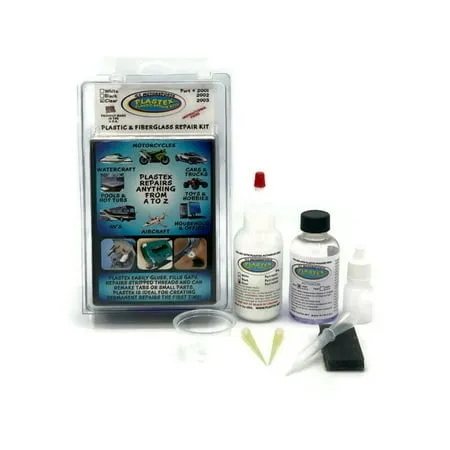 Plastex Plastic Repair Kits - Easily Glue, Repair or Remake Broken Plastic, Fiberglass, Wood & More! (Standard Clear Kit)