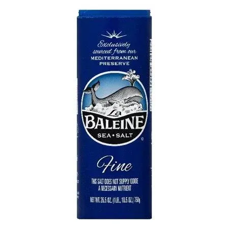 La Baleine Fine Sea Salt, 26.5 oz (Pack of 12)