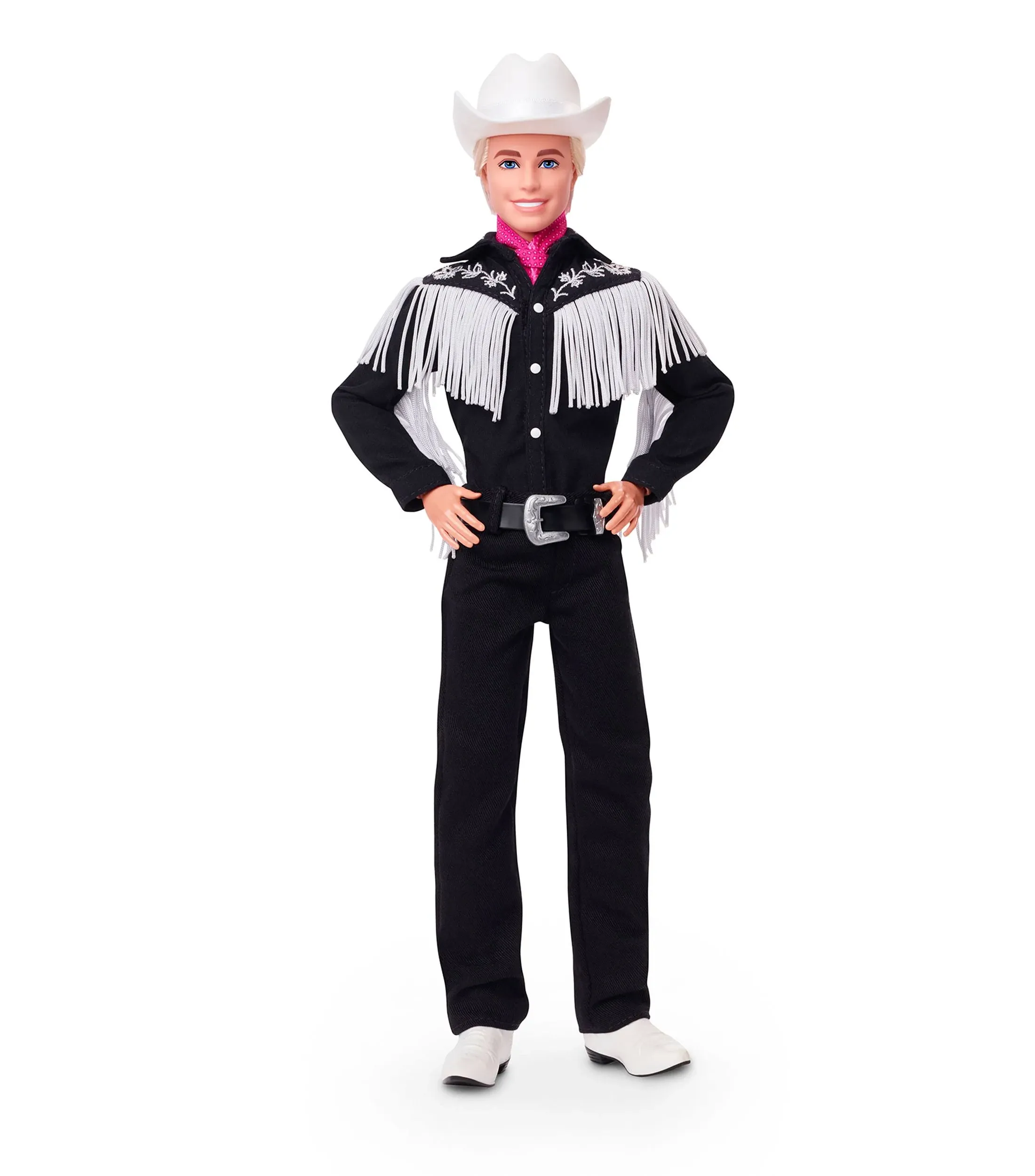 Barbie The Movie Ken Doll Ryan Gosling Black White Cowboy Western Outfit