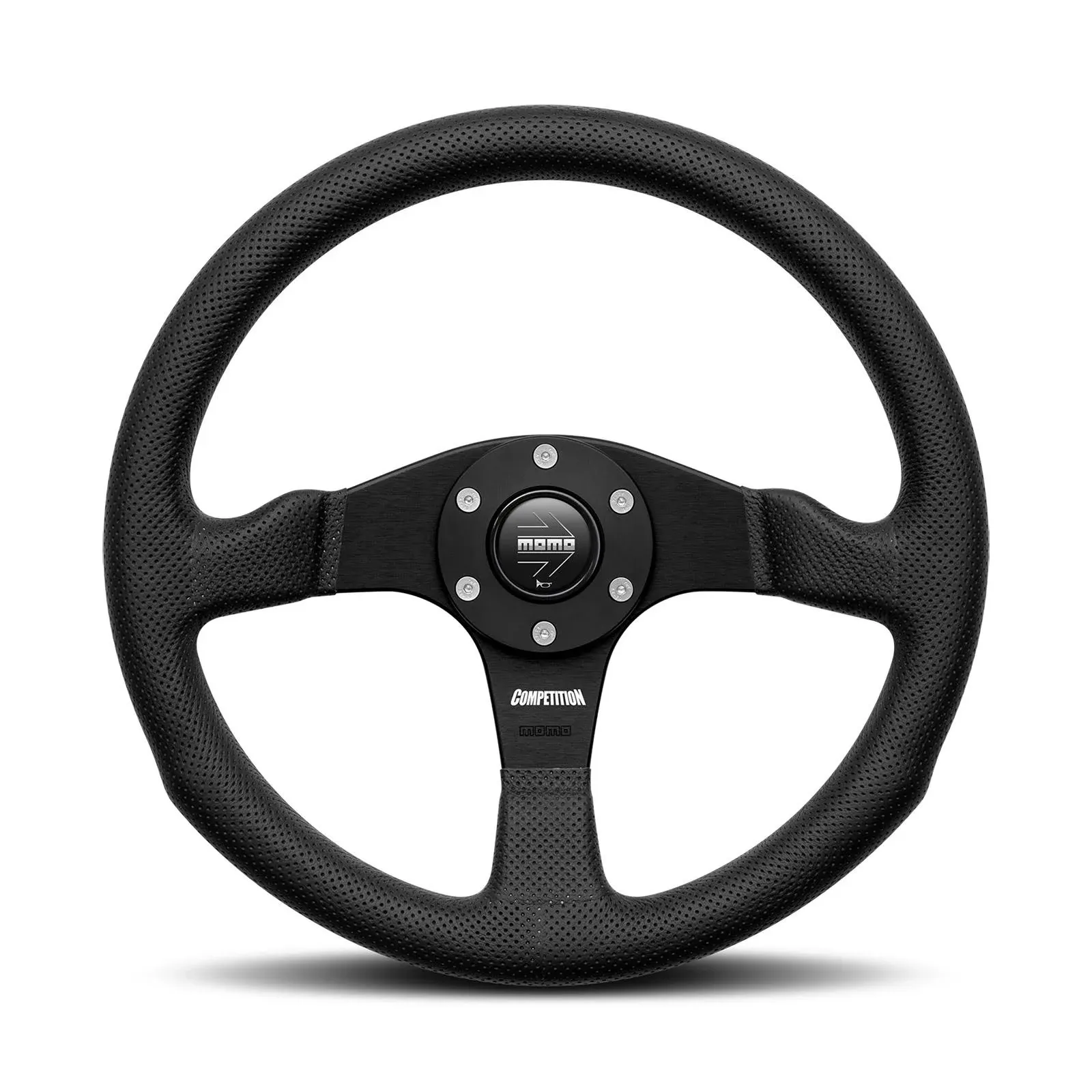 Momo Competition Steering Wheel 350 mm - Black AirLeather/Black Spokes