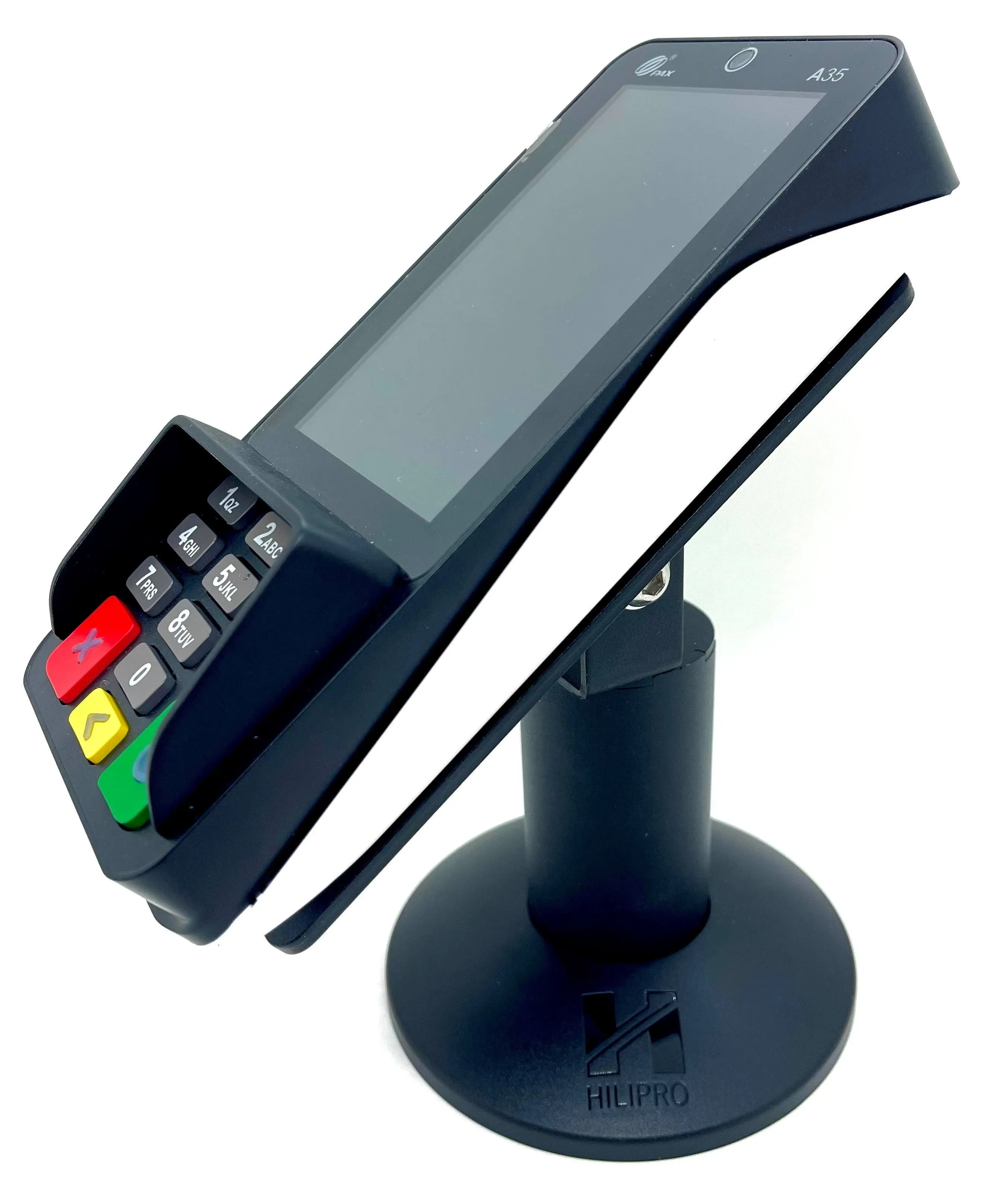 Swivel Stand for Pax A35 Credit Card Machine Terminal Pin pad - Complete Kit - Sturdy and Durable - 4.7" Tall, Swivels and Tilts