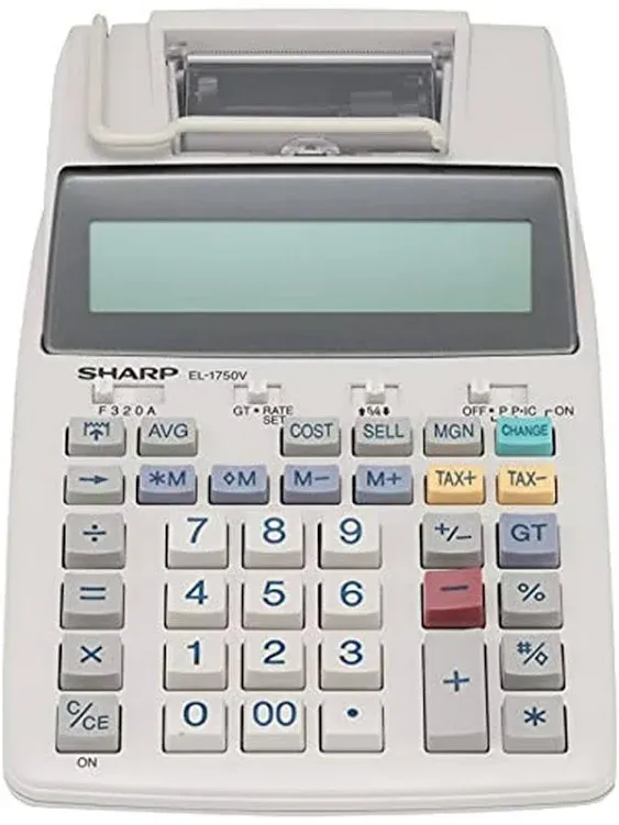  New in box Sharp EL1750V electronic Printing Calculator  microban  (t7)