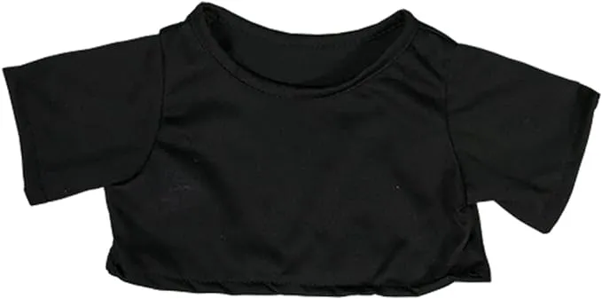 Black T-Shirt Teddy Bear Clothes Fits Most 14 -18 Build-a-bear and Make Your Own Stuffed Animals