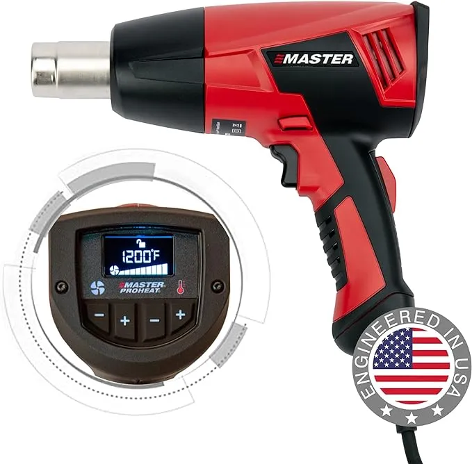 Master Appliance - PH-1400A - Heat Gun, 1.56 kW, 1200 Deg F, 120 VAC, US, PROHEAT A Series