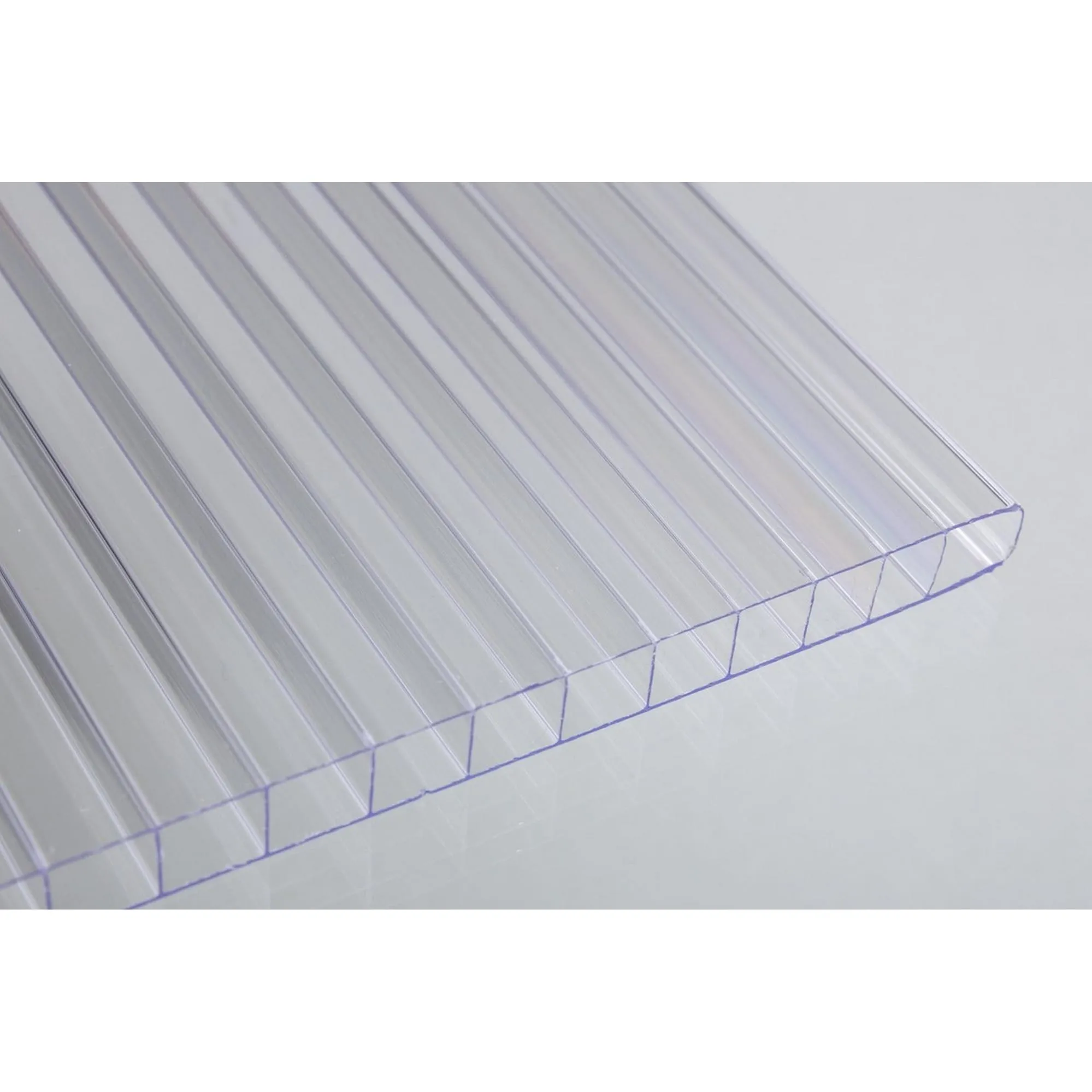 24 in. L x 48 in. W x 10 mm Thickness Corrugated Plastic Clear Twin Wall Roofing Panel - 4pc