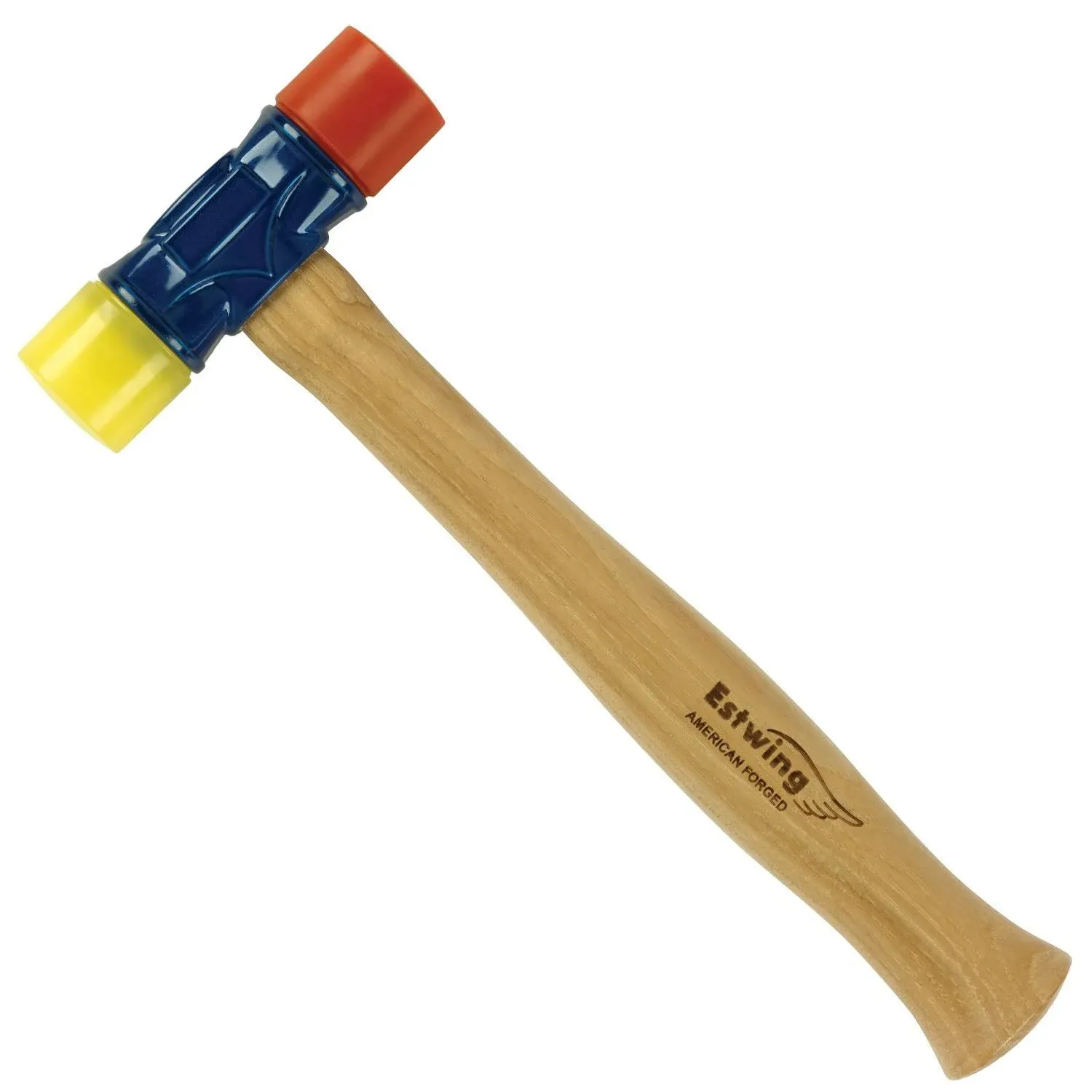 Estwing Rubber Mallet - 12 oz Double-Face Hammer with Soft/Hard Tips & Hickory