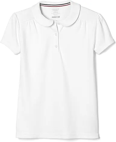 French Toast Girls' Short Sleeve Peter Pan Collar Polo