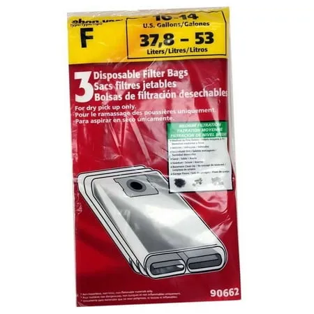 DISPOSABLE BAG F/10-14G (Pkg of 3)