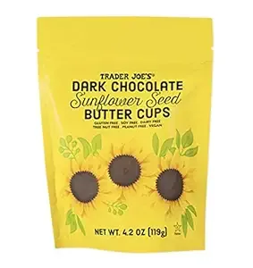 Trader Joe's Mini Dark Chocolate Sunflower Seed Butter Cups - Pack of 2 (4.2oz ...