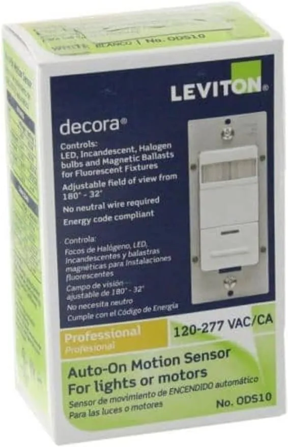 Leviton R52-ODS10-IHW Occupancy Sensor Single Pole 1200 V