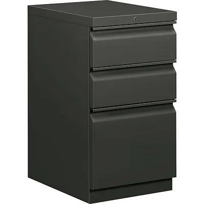 HON® Brigade® Efficiencies™ 3 Drawer Mobile/Pedestal File, Charcoal, Letter, 15''W (H33720RS)