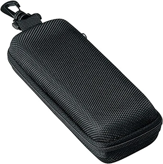 M-world Men's Urethane Semi-Hard Glasses Case (W/Zipper Closure & Hook)