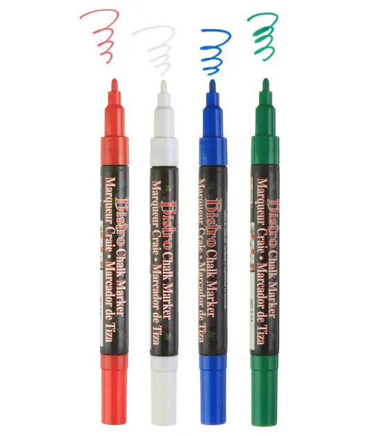 Marvy Uchida 4ct Primary Fine Tip Bistro Chalk Markers