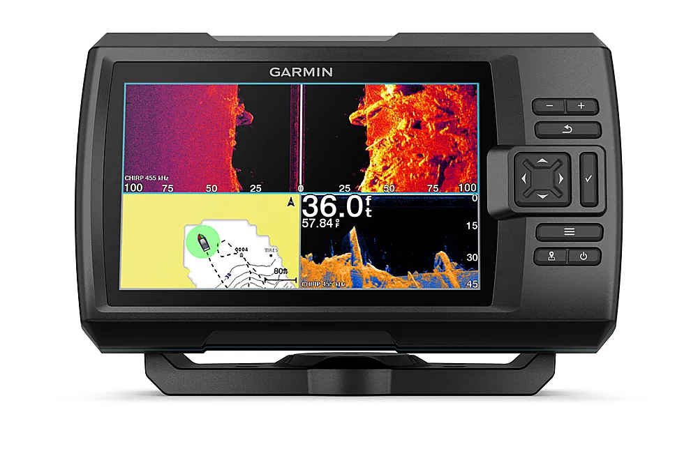 Garmin Striker Vivid 7sv Bundle with Transducer and Protective Cover, 7-inch Color Fishfinder, Vivid Scanning Sonar Color Palettes 010-02553-00