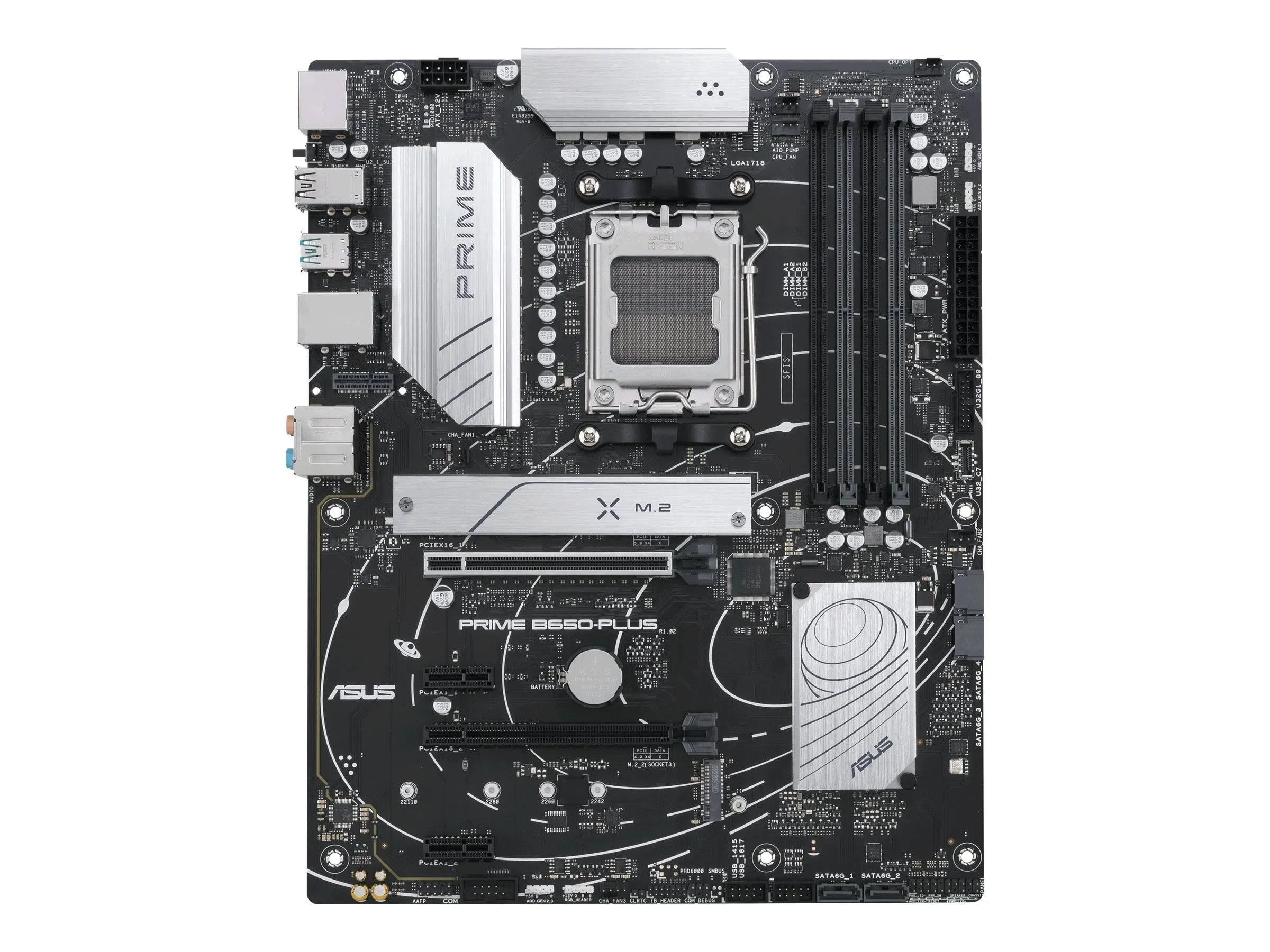 ASUS Prime B650-PLUS AMD B650(Ryzen 7000) ATX Motherboard(DDR5,PCIe 5.0 M.2,2.5Gb Ethernet,DisplayPort,HDMI®, USB 3.2 Gen 2 Type-C®, Front USB 3.2 Gen 1 Type-C®, BIOS Flashback™, USB4® Support)