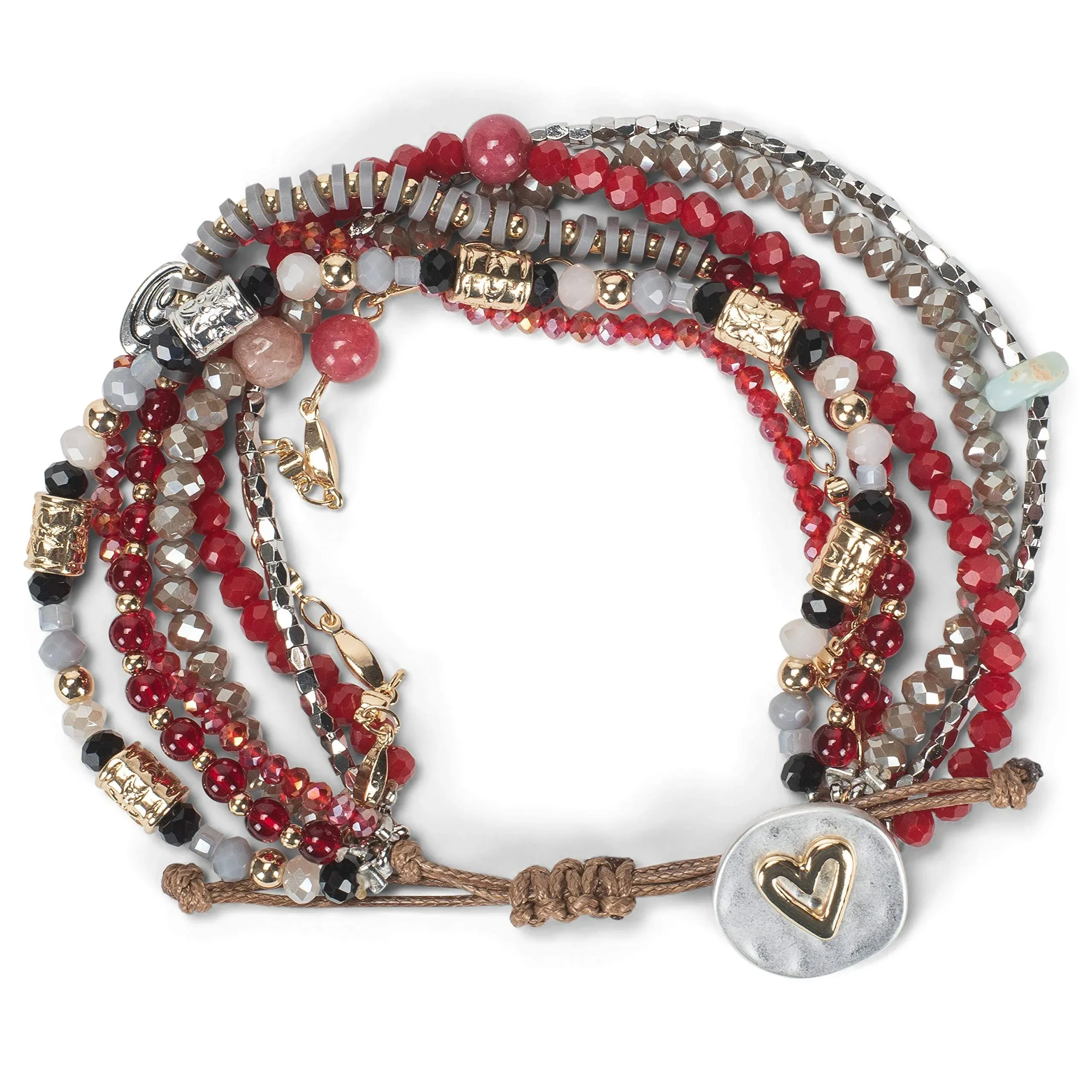 DEMDACO Your Journey Beaded Love Bracelet w/ Heart Closure