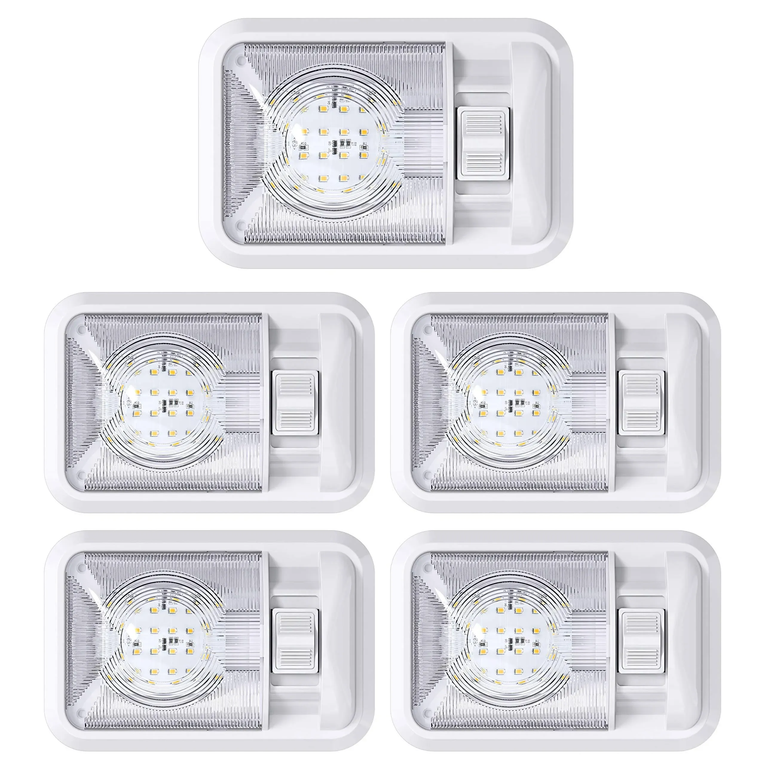 5 Pack 12V LED RV Ceiling Dome Light RV Interior Lighting for Trailer Camper with ...