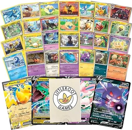 Littleroot Games Ultra Rare Card Collection - 50 Total Cards! 5 Holo Cards, 3 Rare Cards, and 1 Ultra Rare Card!