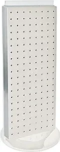 Azar Displays, 700508-BLK, Rotating Pegboard Display, Revolving Jewelry Organizer Stand, Retail Display for Accessories, Trade Show Booth Stand, Craft Shows, Counter Peg Board, Black, 8" x 20"