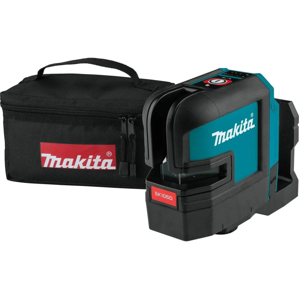 Makita SK105DZ 12V max CXT Lithium-Ion Cordless Self-Leveling Cross-Line Red Beam Laser, Tool Only