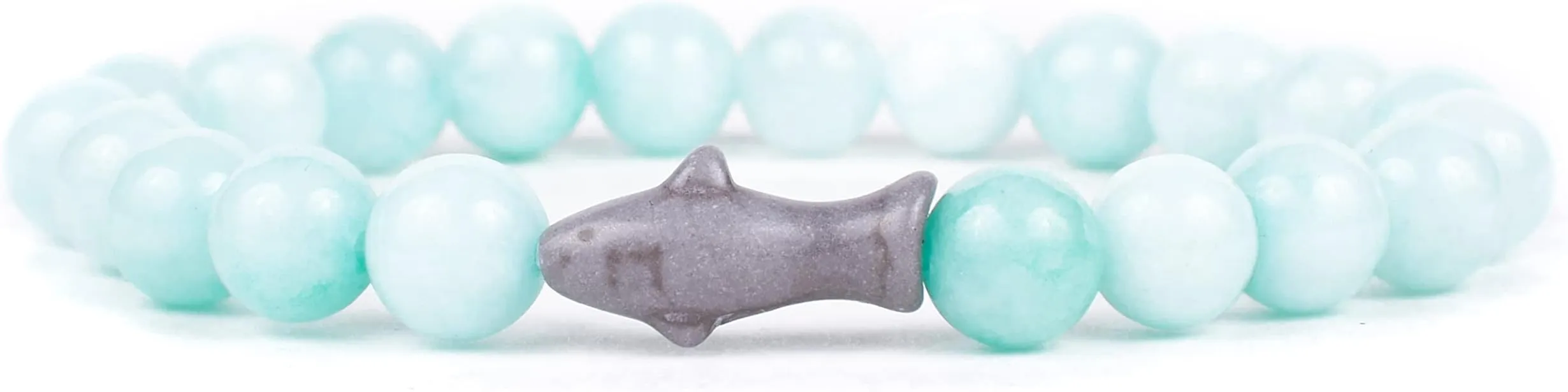 Fahlo Shark Tracking Bracelet, Elastic, supports Saving The Blue, one size fits most for Men and Women (Seafoam)