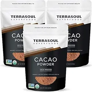 Terrasoul Superfoods, 카카오 분말, 냉압착, 454g(16oz)