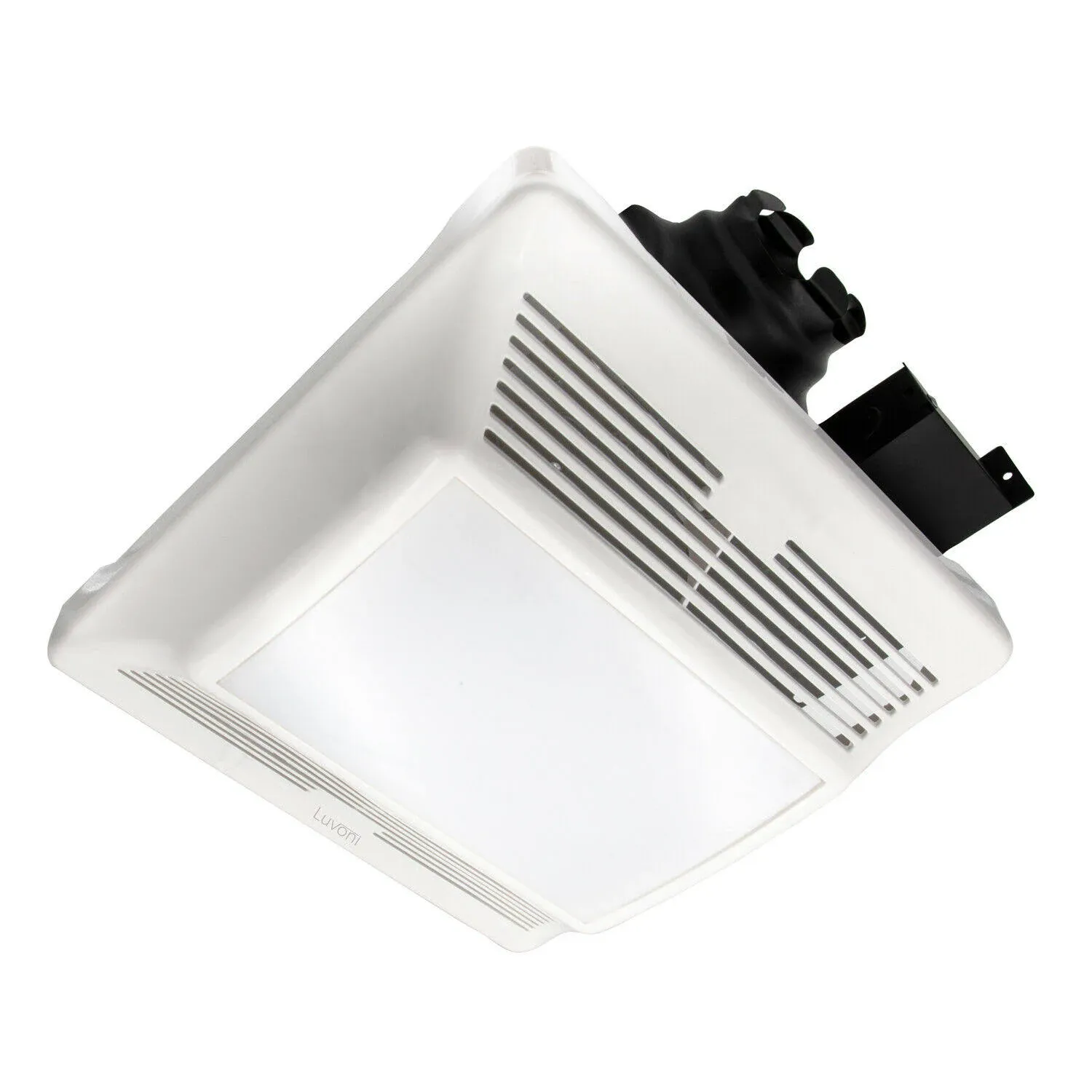 90 CFM Bathroom Exhaust Fan, 1 Sone Quiet Operation, Built-in LED Light, Ceiling Mounted