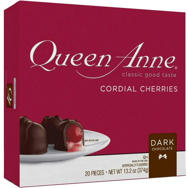 AWEGOO Queen Anne Cordial Cherries, 13.2 Ounces (Dark Chocolate)