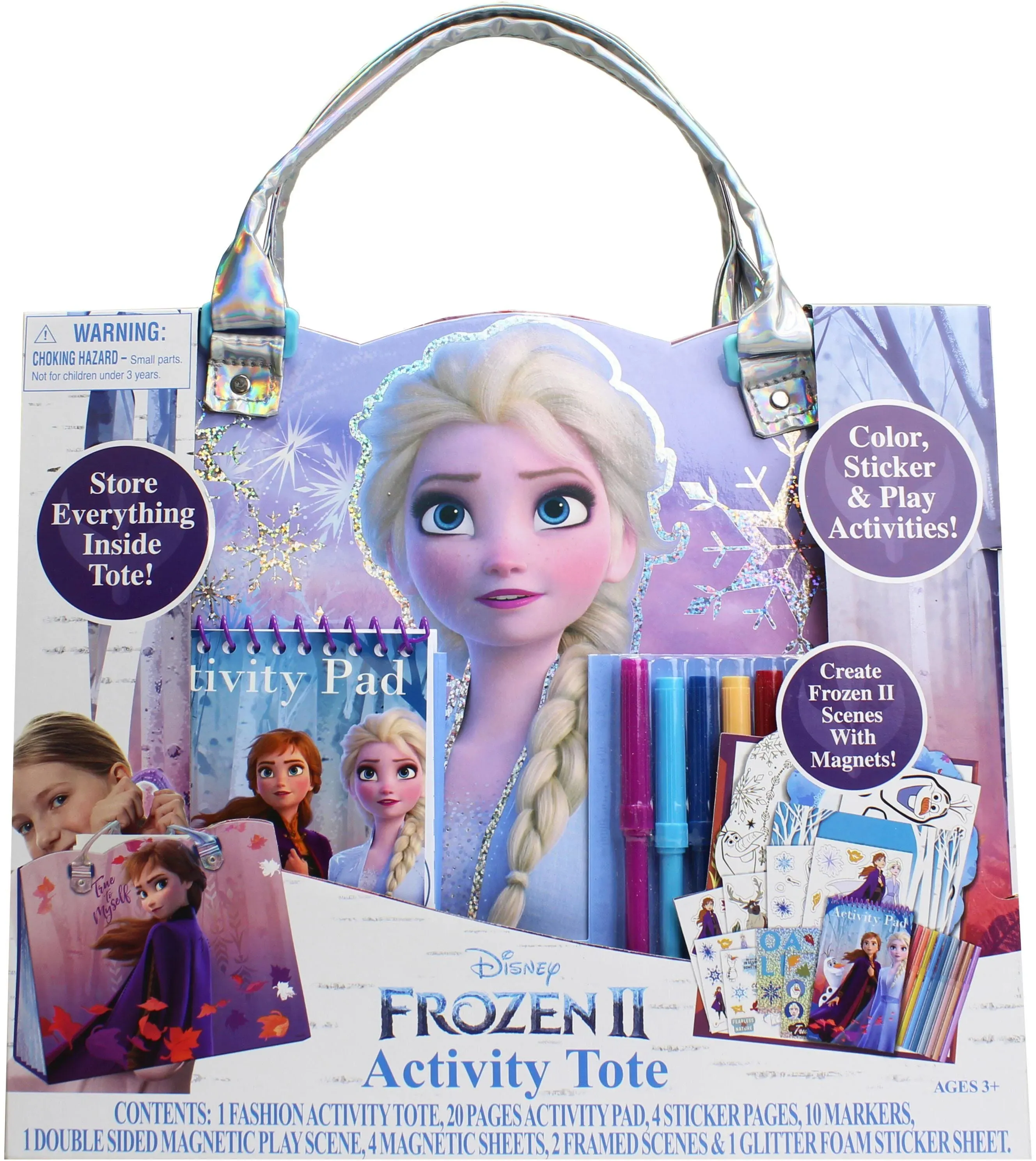 Tara Toy Frozen 2 Activity Tote, Includes 20 Activity Pages, 4 Sticker Pages and 10 Markers