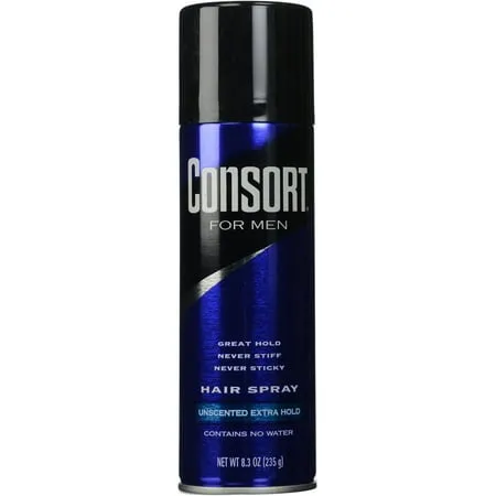 Consort For Men Hair Spray Unscented Extra Hold 8.30 oz (Pack of 4)