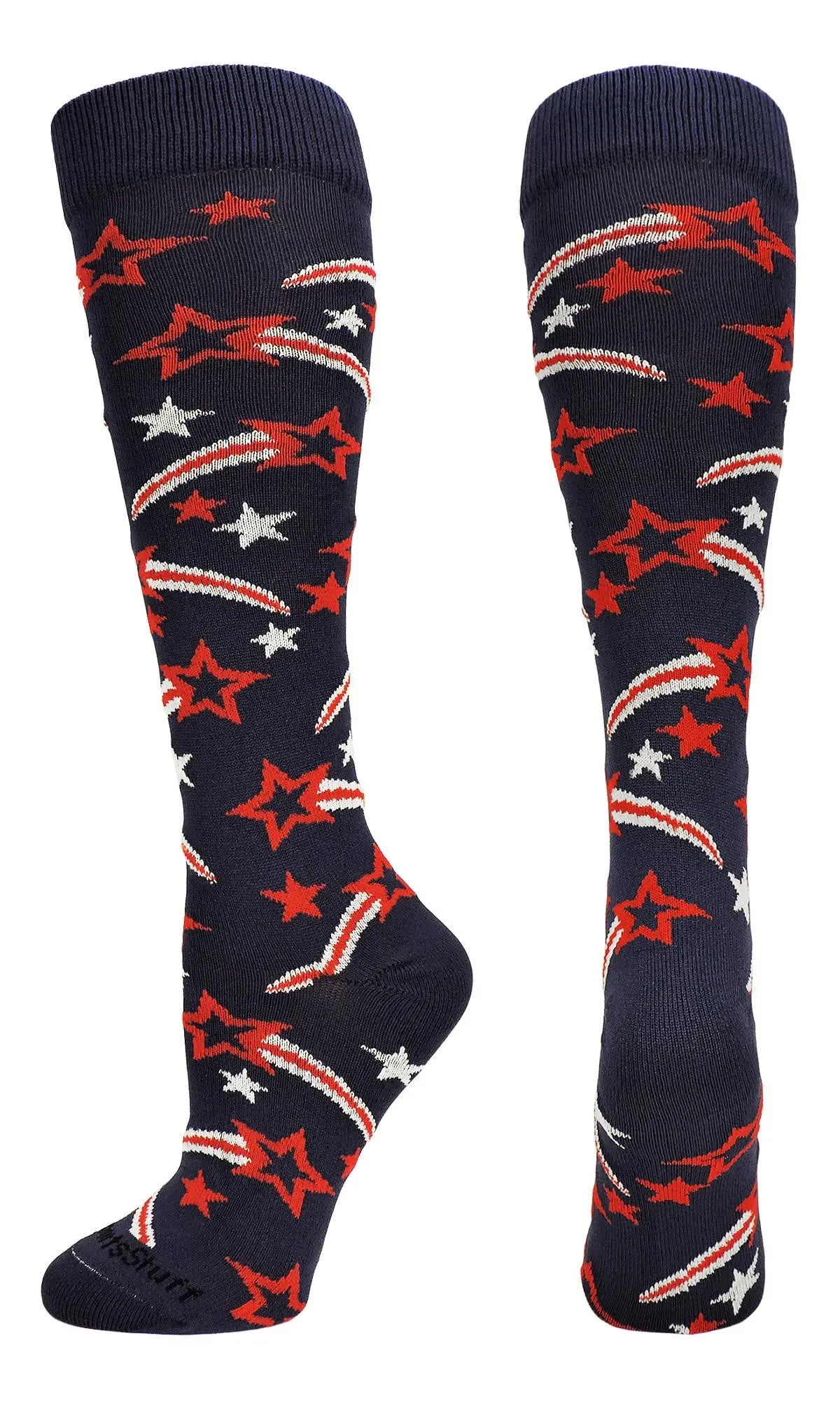 MadSportsStuff Shooting Stars Over the Calf Socks