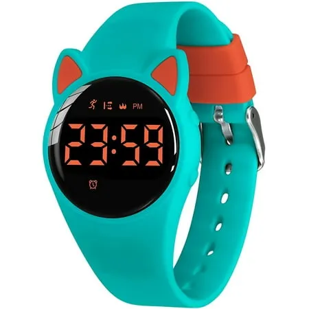 A ALPS Digital Watch for Girls Boys Sport Waterproof Wristwatches with Non-Bluetooth for Teens Students Ages 5-12